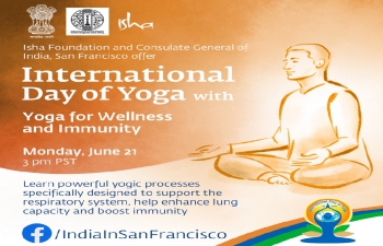 International Day of Yoga: Yoga for Wellness and Immunity on Monday, June 21, 2021 3PM